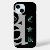 RICH iPhone Cases Trend Abstract Zwart Wit Groen (Achterkant)