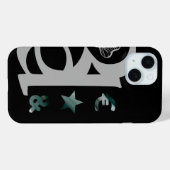 RICH iPhone Cases Trend Abstract Zwart Wit Groen (Achterkant (horizontaal))
