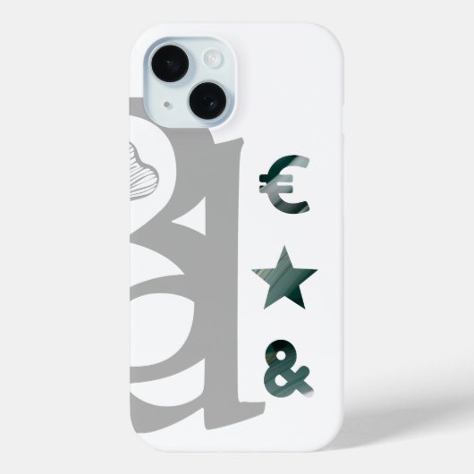 RICH iPhone Cases Trend Abstract Zwart Wit Groen (Achterkant)