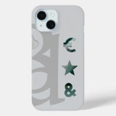RICH iPhone Cases Trend Abstract Zwart Wit Groen (Achterkant)