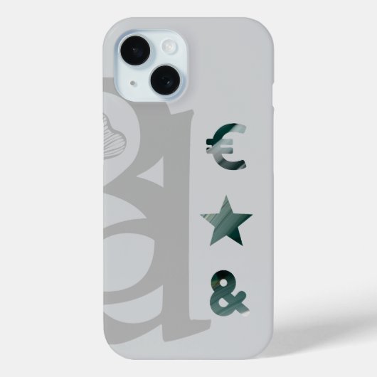 RICH iPhone Cases Trend Abstract Zwart Wit Groen (Achterkant)