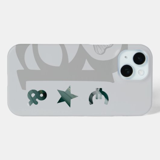 RICH iPhone Cases Trend Abstract Zwart Wit Groen (Achterkant (horizontaal))