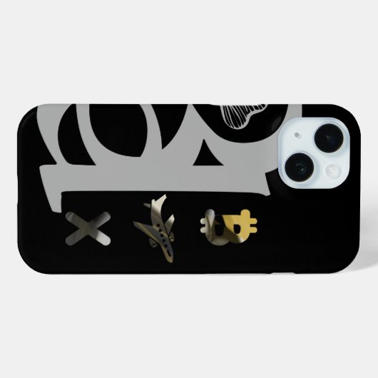 RICH iPhone Cases Trend Abstracte Kunst Zwart Wit (Achterkant (horizontaal))