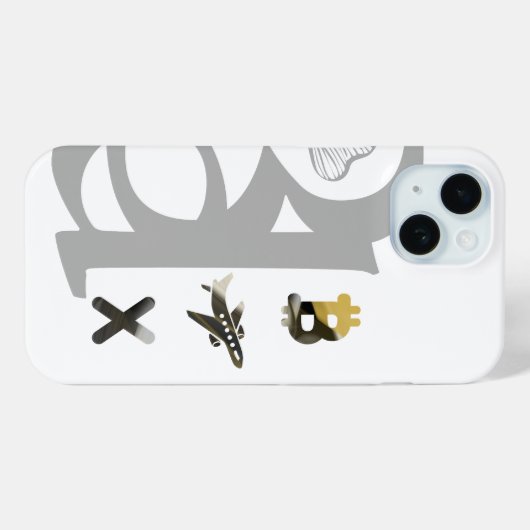 RICH iPhone Cases Trend Abstracte Kunst Zwart Wit (Achterkant (horizontaal))