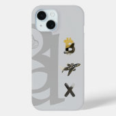 RICH iPhone Cases Trend Abstracte Kunst Zwart Wit (Achterkant)