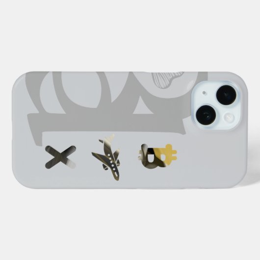 RICH iPhone Cases Trend Abstracte Kunst Zwart Wit (Achterkant (horizontaal))