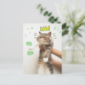 Rich King Cat Briefkaart (Staand voorkant)