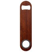 Rich Mahogany Wood Scottish Thistle Print Speed Flessenopener (Achterkant)