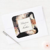 Rich Moody Floral bruiloft gunst Sticker met namen (Envelop)