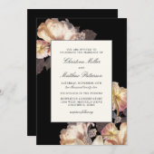 Rich Moody Floral bruiloft uitnodiging (Voorkant / Achterkant)