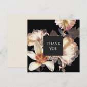 Rich Moody Floral Elegant Square Hartelijk dank Bedankkaart (Voorkant / Achterkant)