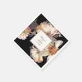 Rich Moody Floral Elegant Wedding Servet (Hoek)