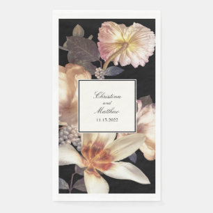Rich Moody Floral Elegant Wedding Servet
