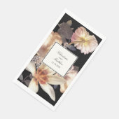 Rich Moody Floral Elegant Wedding Servet (Hoek)