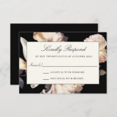 Rich Moody Floral Wedding RSVP (Voorkant / Achterkant)