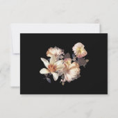 Rich Moody Floral Wedding RSVP Kaartje (Achterkant)