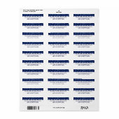 Rich Navy Blue Grunge Damask Wedding V03 Etiket (Full Sheet)