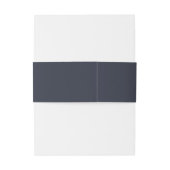 Rich Navy Blue Personalized Wedding Uitnodigingen Wikkel (Achterkant Voorbeeld)