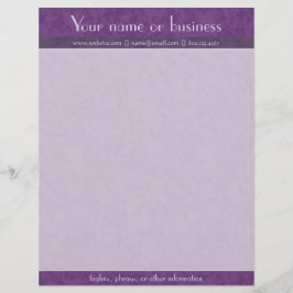 Rich Paars getextureerd met Lavender Custom Briefhoofd