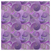 Rich Paarse Paisley Pattern Stof (Swatch)