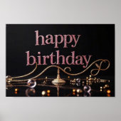 Rich Pink Blush luxe elegante extravagant Poster (Voorkant)