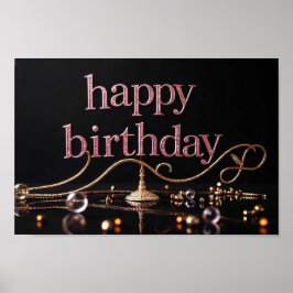 Rich Pink Blush luxe elegante extravagant Poster