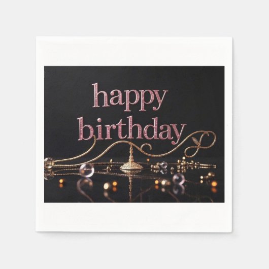 Rich Pink Blush luxe elegante extravagant Servet (Voorkant)