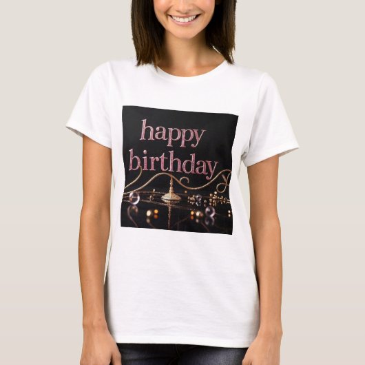 Rich Pink Blush luxe elegante extravagant T-shirt (Voorkant)