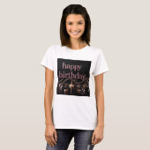 Rich Pink Blush luxe elegante extravagant T-shirt (Voorkant volledig)