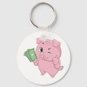 Rich Pink Pig Sleutelhanger (Achterkant)