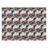 Rich Purple And Deep Red Roses On A Mint Green Tafelkleed (Voorkant (Horizontaal))