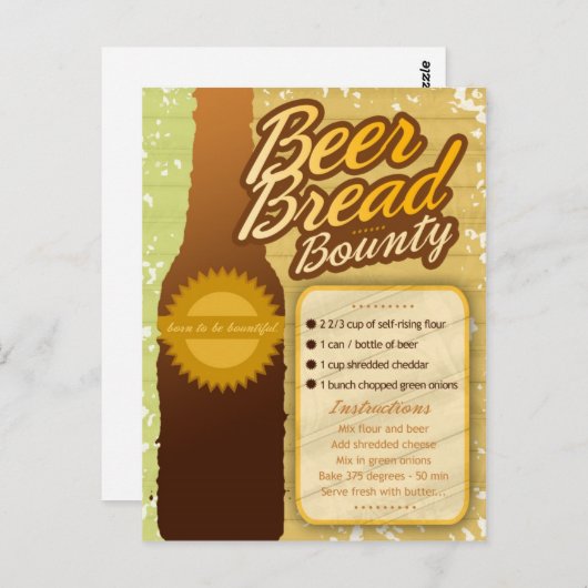 Rich Recipes BEER BREAD BOUNTY Briefkaart (Voorkant / Achterkant)