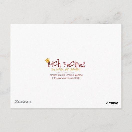 Rich Recipes DREAMY FRIED ICECREAM Briefkaart (Achterkant)