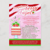 Rich Recipipes SUMPTUOUS STRAWBERRY ANGEL Briefkaart (Voorkant)