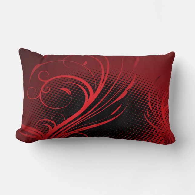 Rich Red Abstract American MoJo Pillow Kussen (Voorkant)