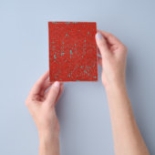 RICH RED AQUA BLUE SPLOTCHES WALLPAPERS SJABLONEN FLYER (Hand)