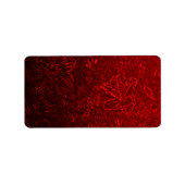 Rich Red bloemenontwerp Label (Voorkant)