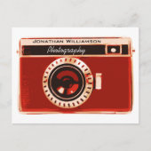 Rich Red Camera Photography Business Briefkaart (Voorkant)
