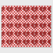 Rich Red Checkered Gymnastics Cadeaupapier (Vlak)