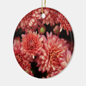 Rich Red Chrysanthemums Keramisch Ornament (Links)