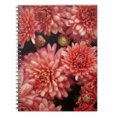 Rich Red Chrysanthemums Notitieboek (Voorkant)