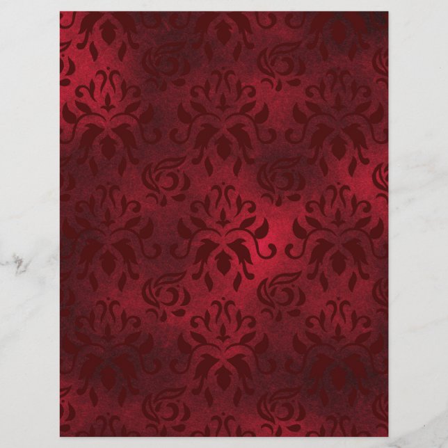 Rich Red Damask-scrapbook (Voorkant)