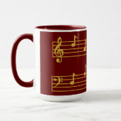 RICH RED GOLD MUSICAL DAD NOTES TREBLE BASS CLEF MOK (Links)