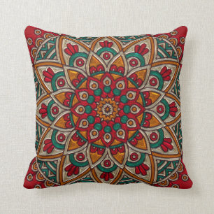 Rich, Red Mandala. Kussen