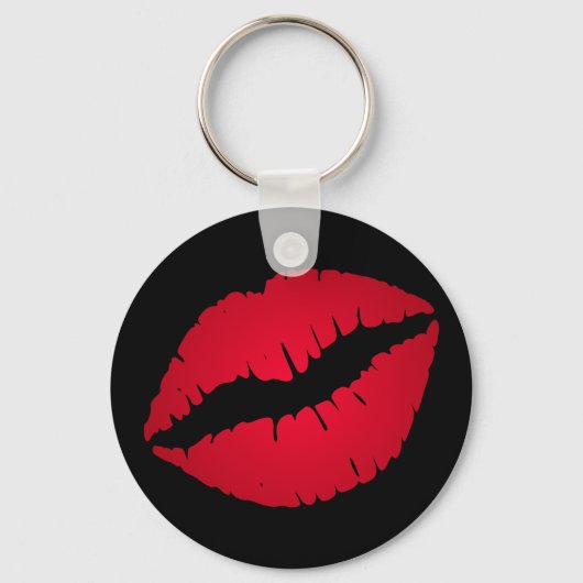 Rich Red Ombre Lipstick Black Sleutelhanger (Voorkant)