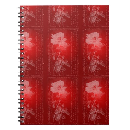 Rich Red Rose Notitieboek (Voorkant)
