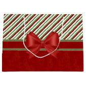 Rich Red Snoep Stripes en Bow Groot Cadeauzakje (Voorkant)