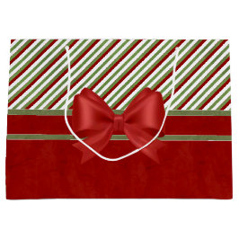 Rich Red Snoep Stripes en Bow Groot Cadeauzakje