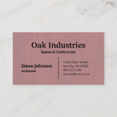 Rich Red Woodgrain Professional Visitekaartje (Achterkant)