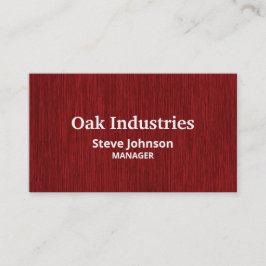 Rich Red Woodgrain Professional Visitekaartje